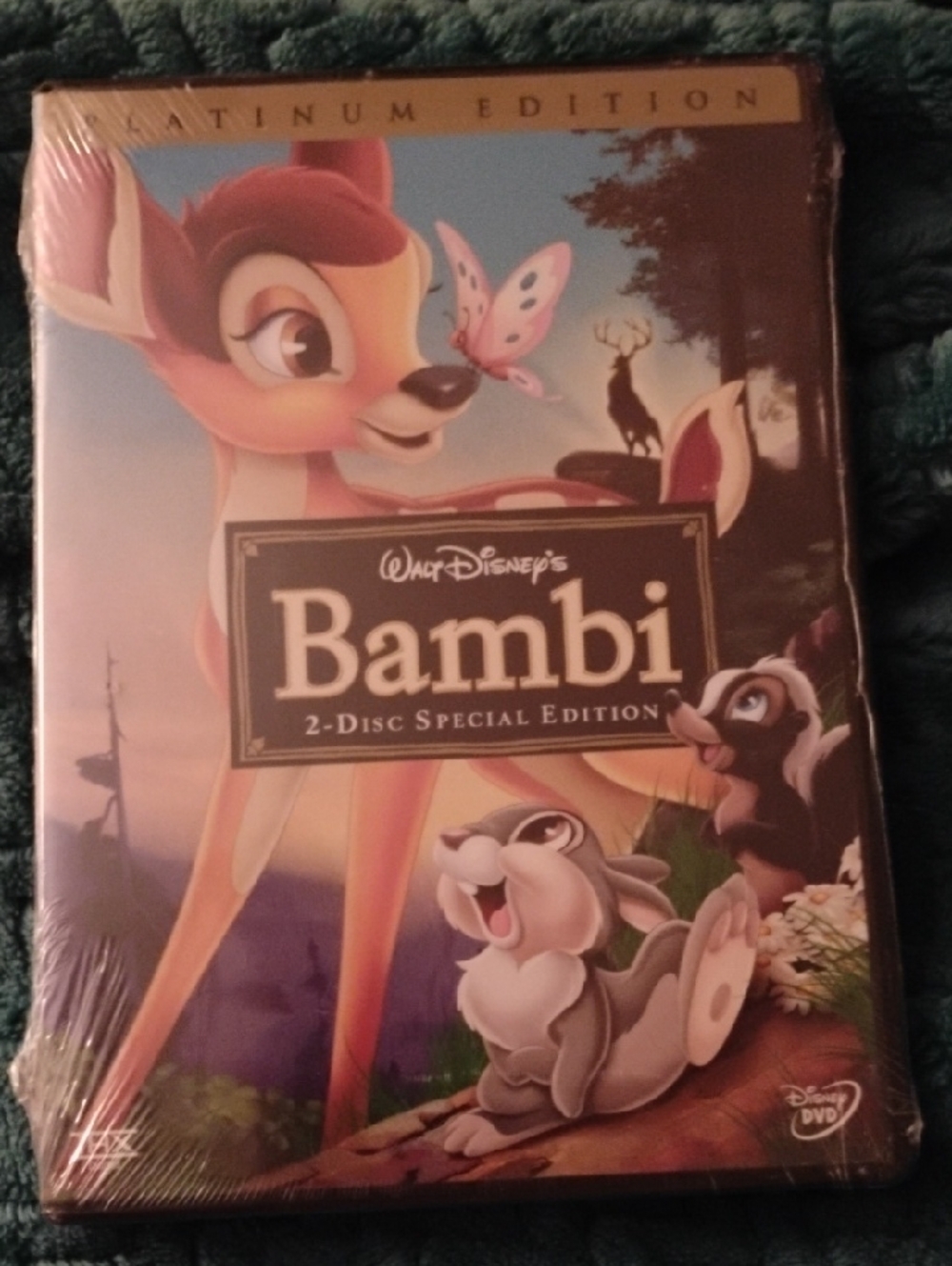 Disney Bambi DVD Cover - Brown, Pink, Blue